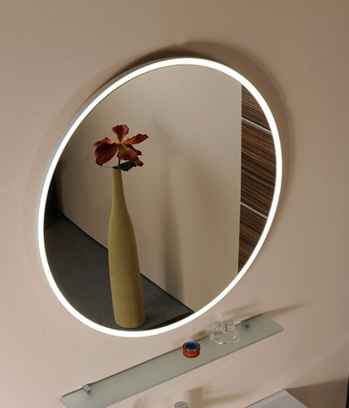 Sapho FLOAT kulaté LED podsvícené zrcadlo ø 740mm, bílá 22574