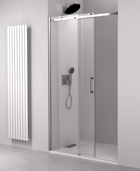 Polysan THRON ROUND sprchové dveře 1400 mm, kulaté pojezdy, čiré sklo TL5014-5005