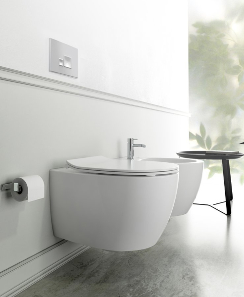 Isvea SENTIMENTI závěsná WC mísa, Rimless, 36x51cm, bílá 10AR02012