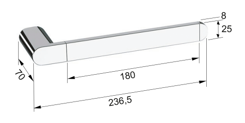 Sapho FLORI držák ručníků otevřený, černá mat RF006/15