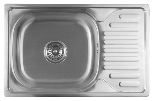 Aqualine Nerezový vestavný dřez s odkapem 66x18x42cm AQ6642B