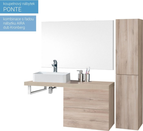 Mereo Ponte, koupelnová skříňka 61 cm, Multidecor, Zelená Verde CN290SZEV1