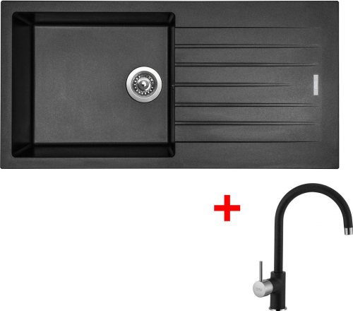 Granitový dřez Sinks PERFECTO 1000 Metalblack + Vitalia GR G15174