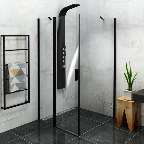 Polysan ZOOM BLACK obdélníkový sprchový kout 1400x800mm L/P varianta ZL1314BZL3280B