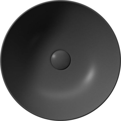 GSI PURA keramické umyvadlo na desku, průměr 42cm, černá mat 885126