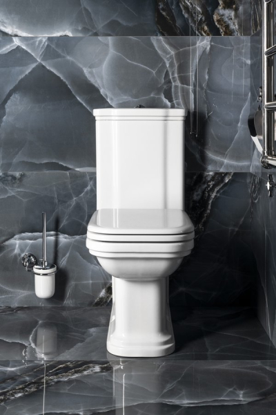 Kerasan WALDORF WC kombi, spodní/zadní odpad, bílá-chrom WCSET04-WALDORF