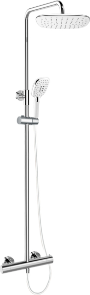 Mereo Termostatická sprchová baterie s  talířovou hranatou sprchou, bílá CB60104TSJ