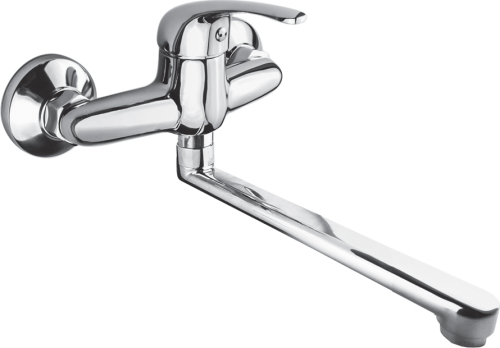 Mereo Dřezová nástěnná baterie, Lila, 150 mm, s ramínkem plochým rovným 160 mm, chrom CBEE30202