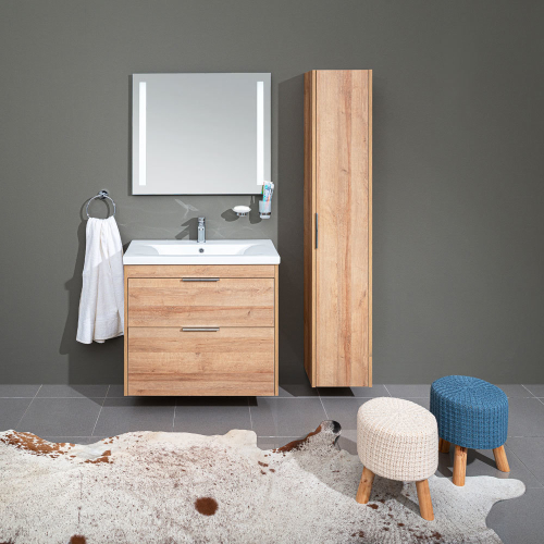 Mereo Vigo, koupelnová skříňka vysoká 170 cm, dub Riviera CN331