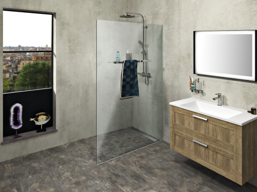 Polysan ARCHITEX sada pro uchycení skla, podlaha-stěna, max. š. 1200mm, leštěný hliník AL2112