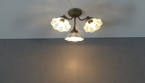 Sapho NAPOLI stropní svítidlo, 3xE14, 40W, 230V, IP21, keramické stínítko, bronz MC613