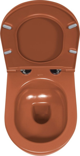 Isvea INFINITY závěsná WC mísa, Rimless, 36, 5x53cm, terracotta 10NF02004-2U