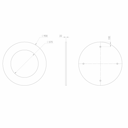 Sapho PRIDE kulaté zrcadlo v rámu ø 90cm, stříbrná PD902