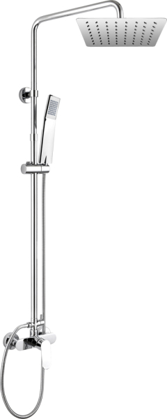 Mereo Viana sprchová baterie s talířovou hranatou slim sprchou, nerez CBE60104SD