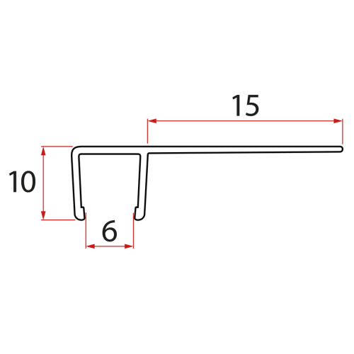 Gelco Set svislých těsnění pro sklo 6/6mm, 2000mm NDGE01
