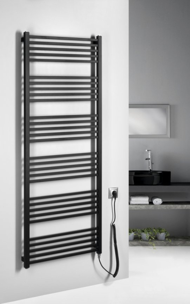 Sapho METRO-E elektrické otopné těleso rovné 600x1620 mm, 800 W, černá mat ME616B