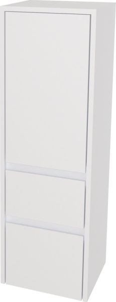 Mereo Opto koupelnová skříňka vysoká 125 cm, levé otevírání, Multidecor, Arktická bílá CN995LBIAA