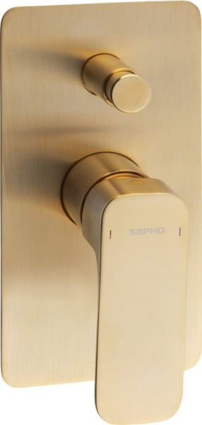 Sapho SPY podomítková sprchová baterie, 2 výstupy, zlato mat PY42/19