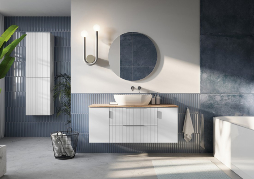 Sapho CIRASA umyvadlová skříňka 59, 2x64x46cm, bílá mat strip CR601-3131S