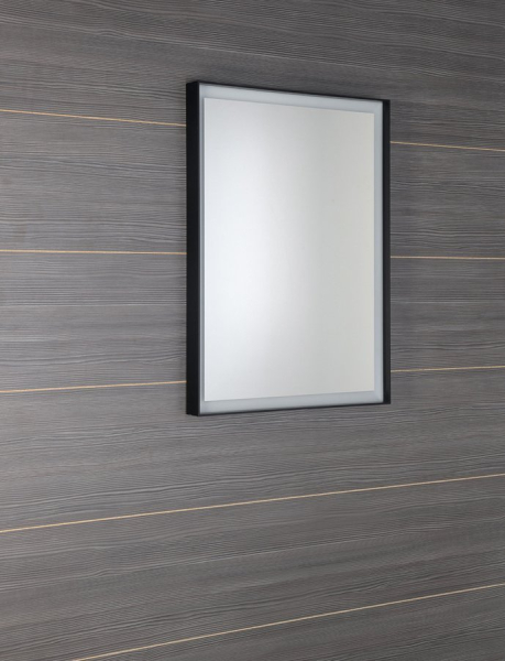 Sapho SORT zrcadlo s LED osvětlením 47x70cm, černá mat ST047