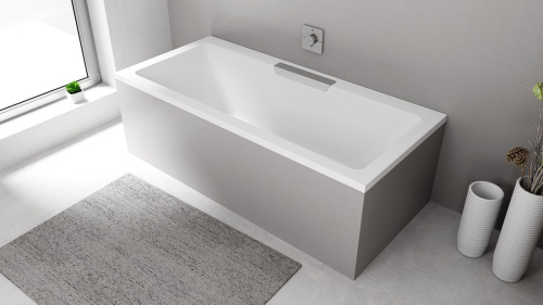 Polysan CASCATA obdélníková vana 185x85x45cm, kaskáda nerez 73836.100