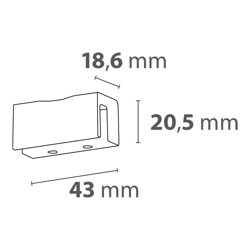 Sapho MULTISYSTEM uchycení osvětlení na zrcadlo, galerku, černá E28149EI