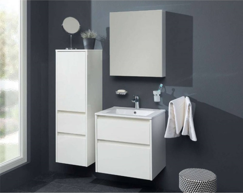 Mereo Koupelnová skříňka zrcadlová 60 cm, galerka, 2 x dvířka, Multidecor, Šedý Supermat CN798G62SEDA