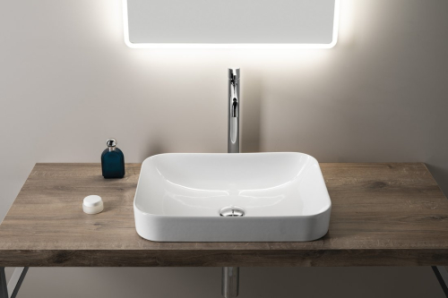 Isvea SOTT AQUA keramické umyvadlo 50x38cm, bílá 10SQ51050