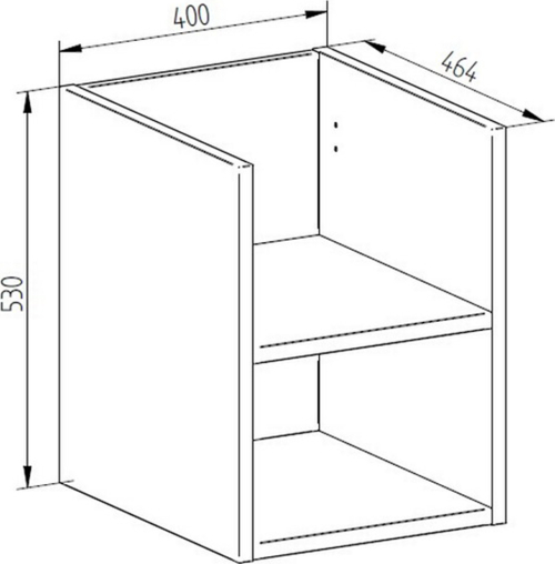 Mereo Aira, koupelnová skříňka 40 cm, spodní, Multidecor, Ořech Dijon přírodní CN795SODP1