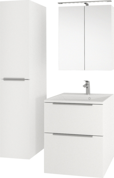Mereo Mailo, koupelnová skříňka 61 cm, bílá, chrom madlo CN510S