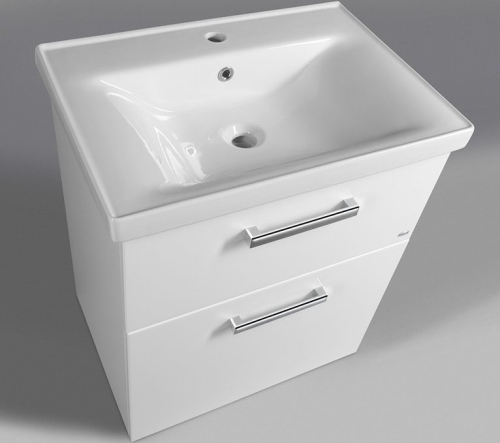 Aqualine VEGA umyvadlová skříňka 62x72, 6x43, 6cm, 2x zásuvka, bílá VG063