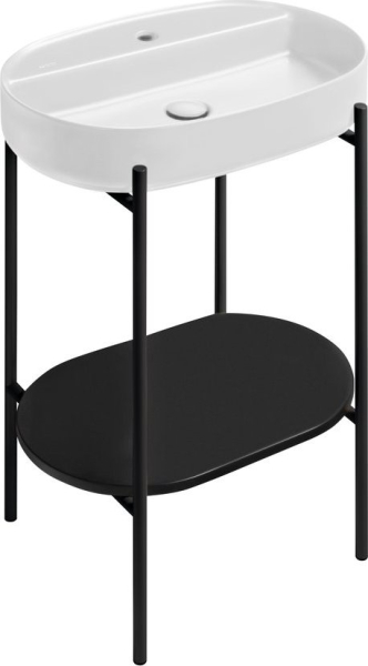 Sapho PUNO podstavec s umyvadlem 600x860x396mm, černá SKA590-2-01
