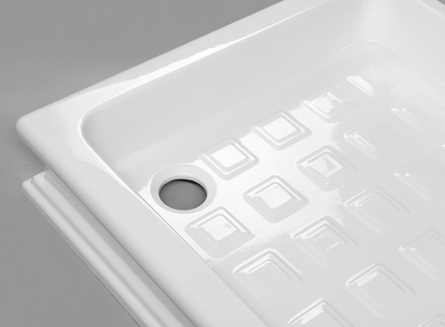 Kerasan RETRO keramická sprchová vanička, čtverec 90x90x20cm, bílá 133801