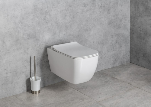 Isvea VEA závěsná WC mísa Rimless, 34, 5x52cm, bílá 10VA02001