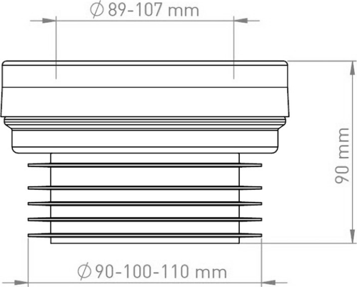 Bruckner WC manžeta pevná, centrická 159.334.0