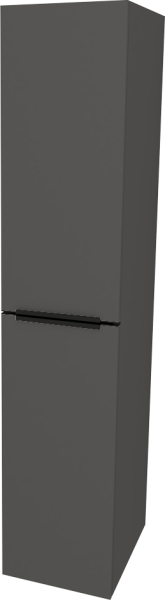 Mereo Mailo, koupelnová skříňka vysoká 170 cm, černé madlo, Multidecor, Šedý diamant CN594LPBSEDD