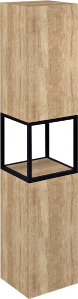Sapho SKARA skříňka 35x171x32cm, 2x dvířka, levá/pravá, černá mat/dub Alabama CG010-2222