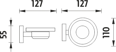 Nimco UNIX Mýdlenka, nádobka skleněná UN 13059W-26