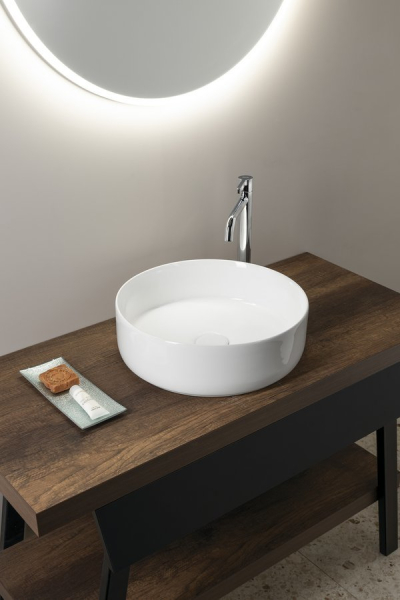 Sapho FIASTRA keramické umyvadlo na desku, Ø 40cm, bílá FT801