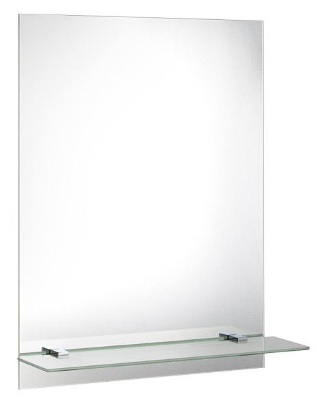 Aqualine Zrcadlo s otvory pro polici 60x80cm, včetně závěsů 22430