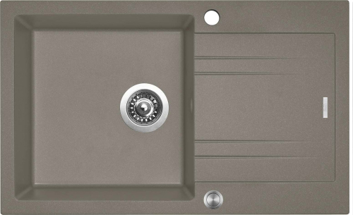 Granitový dřez Sinks LINEA 780 XC Truffle + Elka černá matná G4754XC