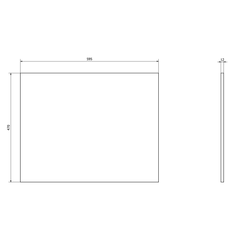 Sapho SKARA deska Rockstone 595x12x470 mm, bílá mat CG022-0101