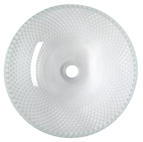 Sapho PUKETA skleněné gravírované umyvadlo na desku Ø 42cm, čirá TY165