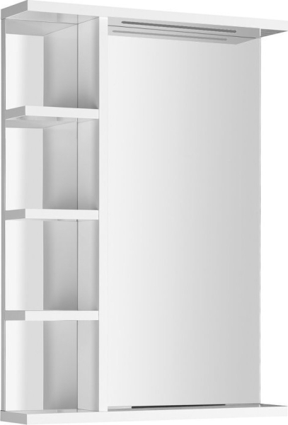 Aqualine KORIN STRIP zrcadlo s LED osvětlením a policemi 50x70x12cm KO355S