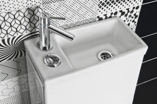 Aqualine HYGIE WC kombi s umývátkem, zadní/spodní odpad, bílá PB104W