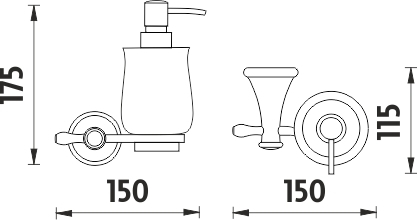 Nimco LADA Dávkovač tekutého mýdla, pumpička plast LA 19031K-80
