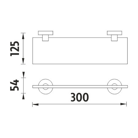 Nimco UNIX nerez Police, 30 cm UNM 13091B-30-10