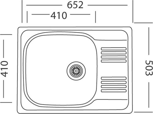 Nerezový dřez Sinks GRAND 652 V 0,8mm leštěný STSGRL6525038V