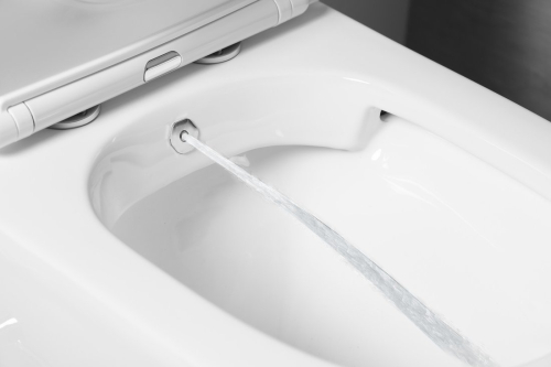 Sapho PACO CLEANWASH WC kombi, integrovaná baterie a bidet. sprška, spodní/zadní odpad, bílá PC1012RX