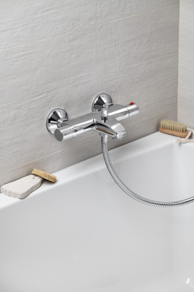 Aqualine ACTION nástěnná vanová termostatická baterie, chrom MB106